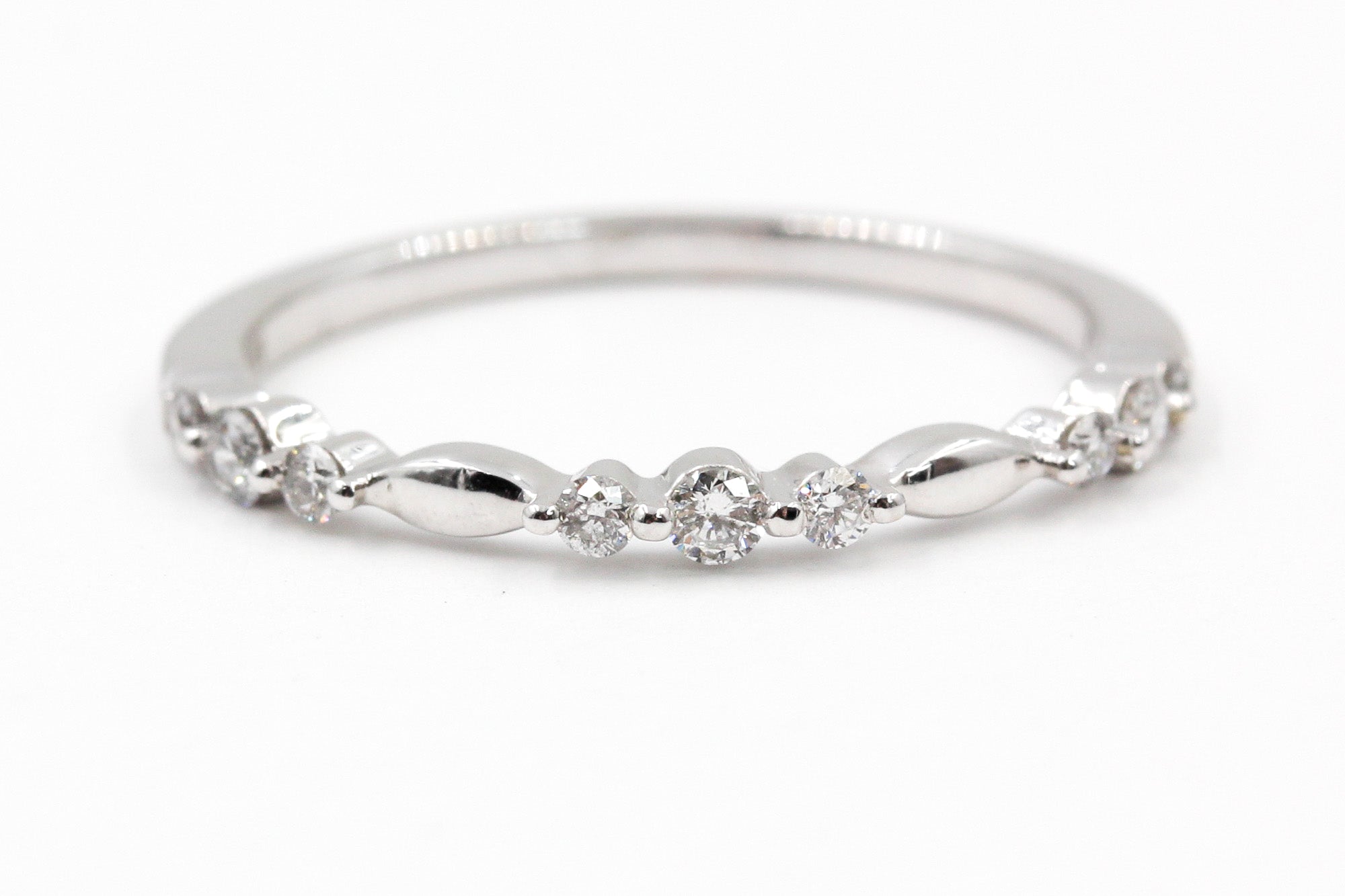 Diamond Stackable Band Ring - 10k White Gold - 0.20ctw