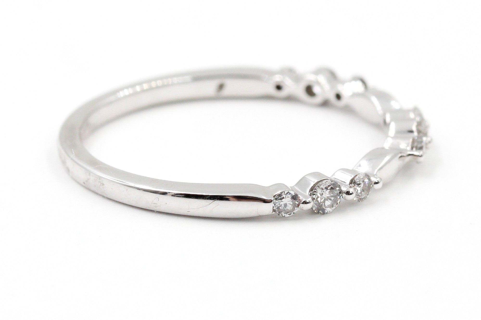 Diamond Stackable Band Ring - 10k White Gold - 0.20ctw