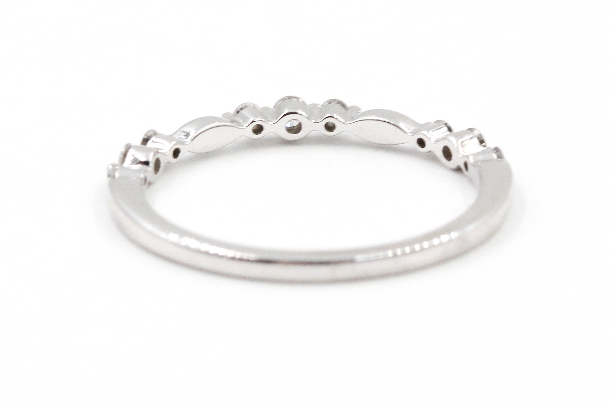 Diamond Stackable Band Ring - 10k White Gold - 0.20ctw