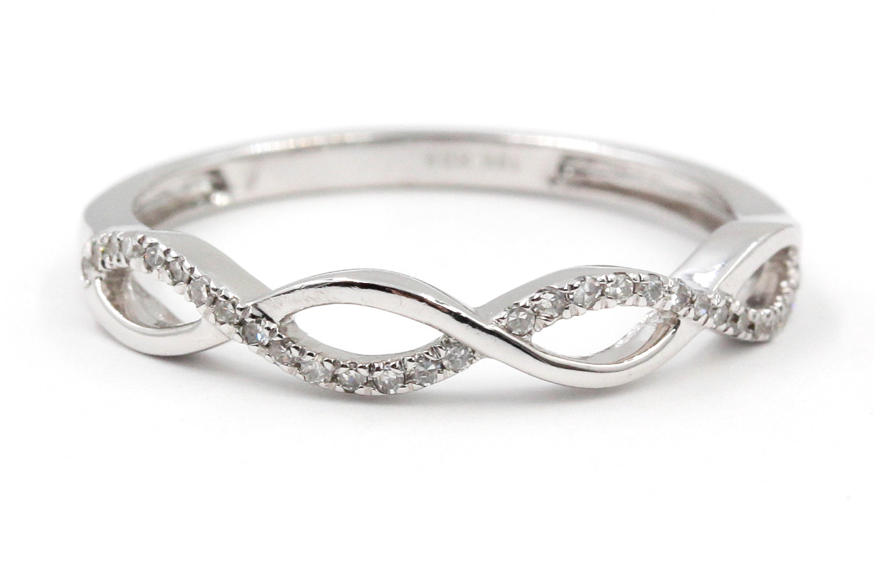 Diamond Woven Ring - 10k White Gold - 0.15ctw
