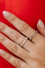 Diamond Woven Ring - 10k White Gold - 0.15ctw