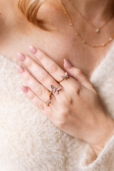 Diamond Butterfly Ring - 10k Rose Gold - 0.33ctw