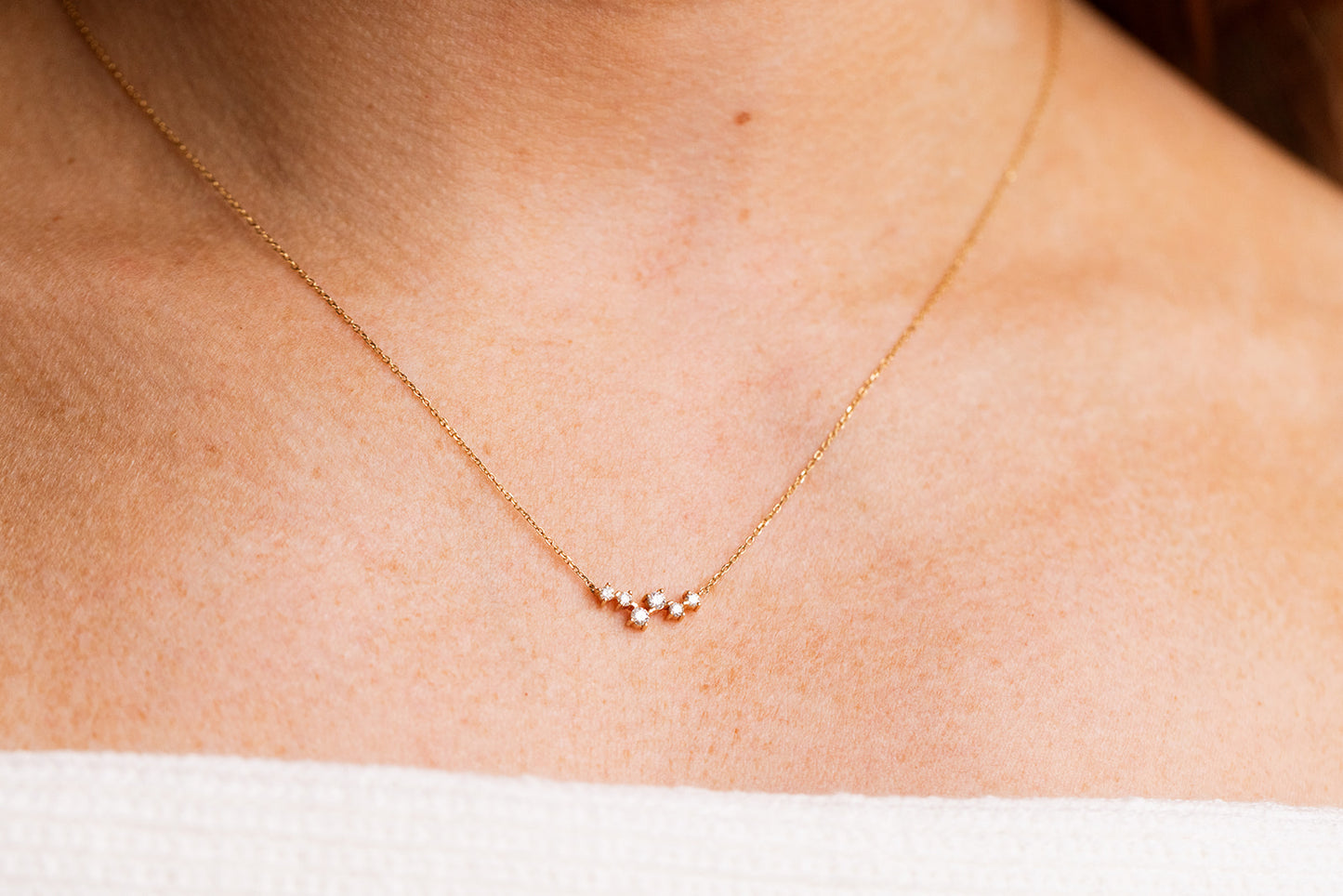 Scattered Diamond Necklace