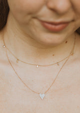 Baguette Diamond Drop Necklace - 14k Yellow Gold - 0.22ctw