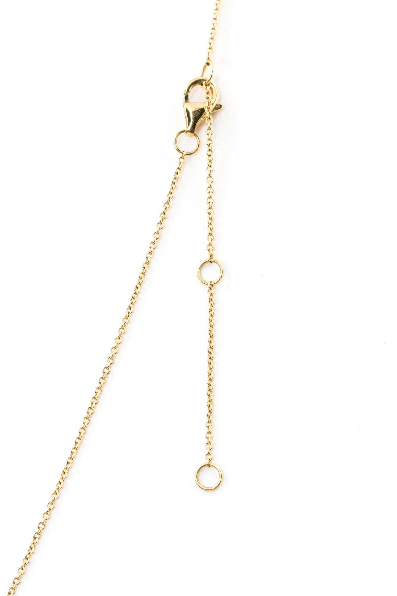 Baguette Diamond Drop Necklace - 14k Yellow Gold - 0.22ctw
