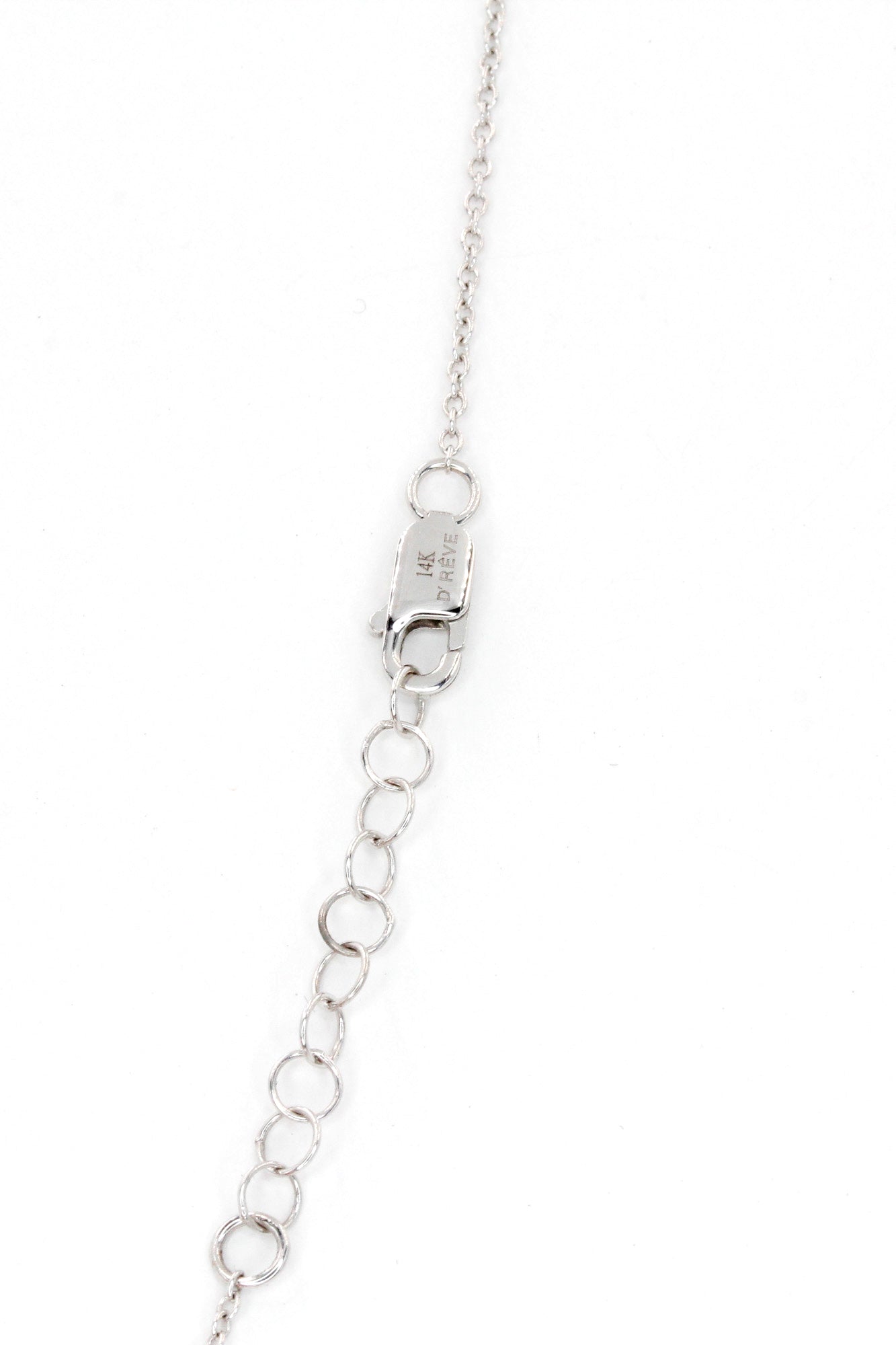 Baguette Diamond Line Necklace - 14k White Gold - 0.22ctw