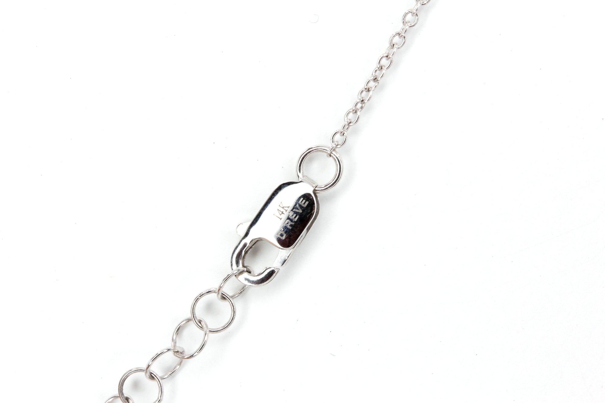 Baguette Diamond Line Necklace - 14k White Gold - 0.22ctw