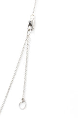 Blue Topaz and Diamond Necklace - 14k White Gold - 3.64ctw