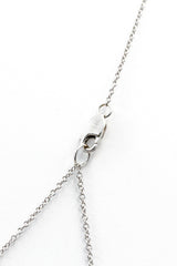 Blue Topaz and Diamond Necklace - 14k White Gold - 3.64ctw