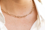 Fancy Link Chain Necklace - 14k Yellow Gold