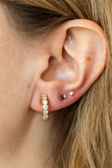 Diamond Hoop Earrings - 14k Yellow Gold - 16mm - 0.50ctw