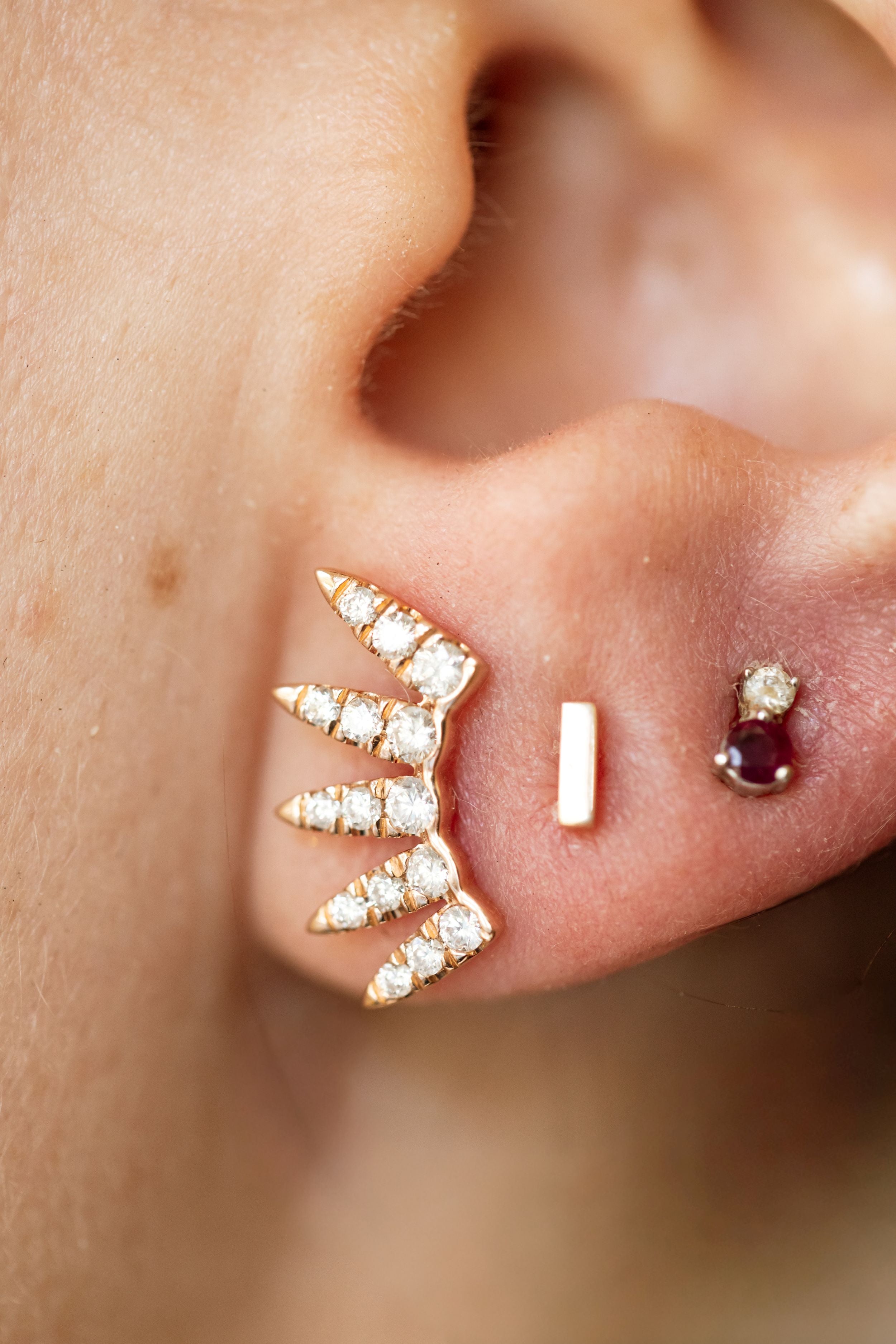 Diamond Arc Earrings - 14k Rose Gold - 0.50ctw