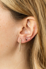 Diamond Fishtail Earrings - 14k Yellow Gold - 0.86ctw