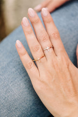 Diamond Cross Fashion Ring - 10k White Gold