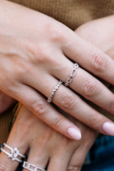Diamond Star Half Eternity Band - 10k White Gold - 0.06ctw