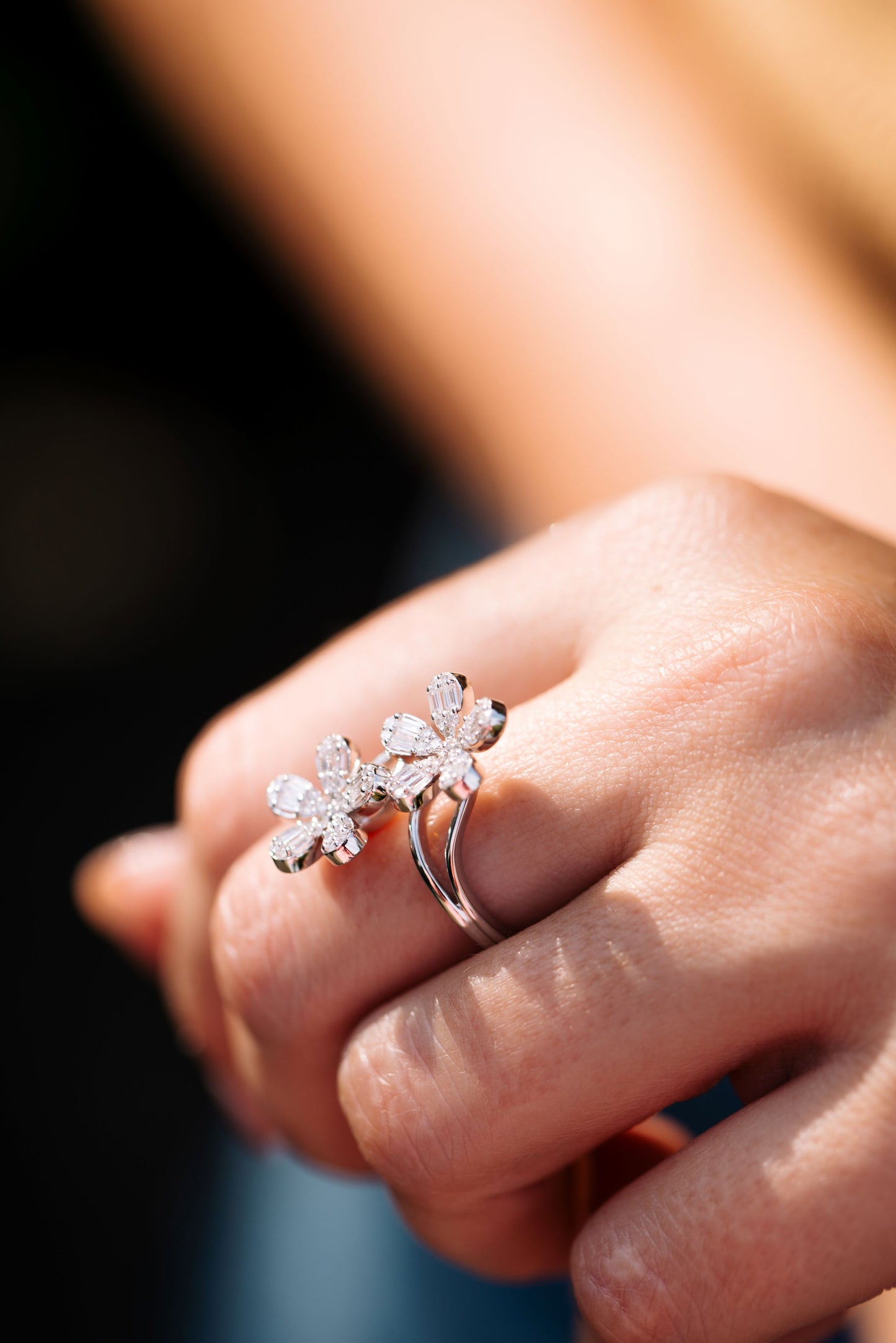 Diamond Flower Ring