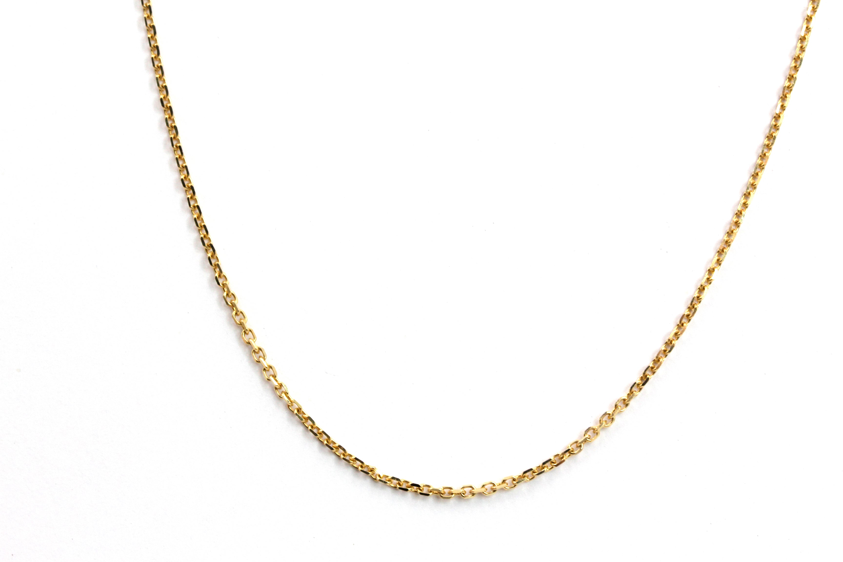 Cable Chain Necklace - 14k Yellow Gold - 1.2 mm