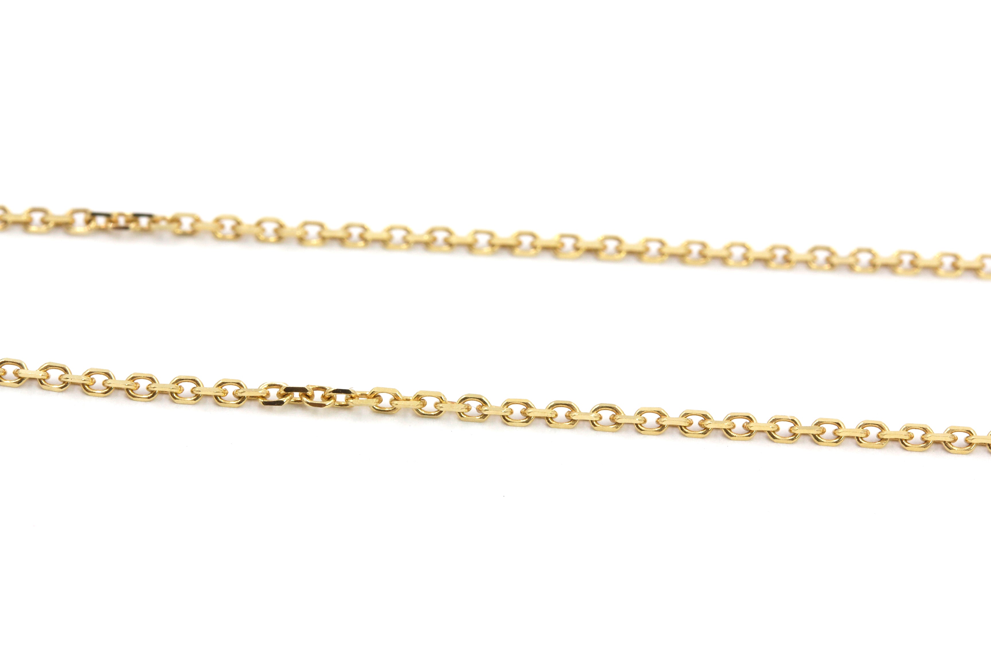 Cable Chain Necklace - 14k Yellow Gold - 1.2 mm