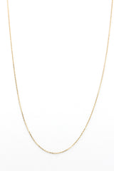 Cable Chain 14k Gold Necklace - 18 inch