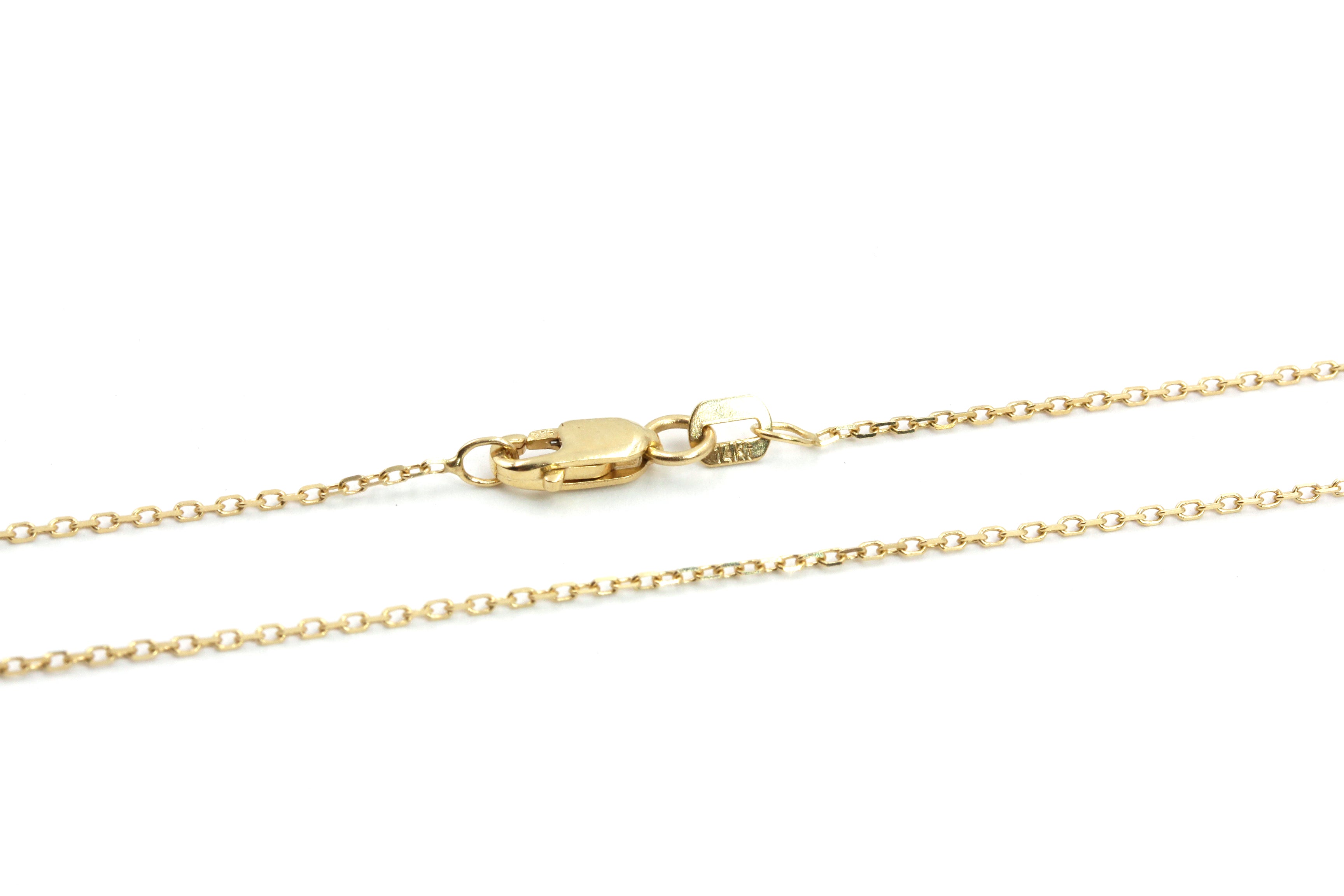 Cable Chain 14k Gold Necklace - 18 inch