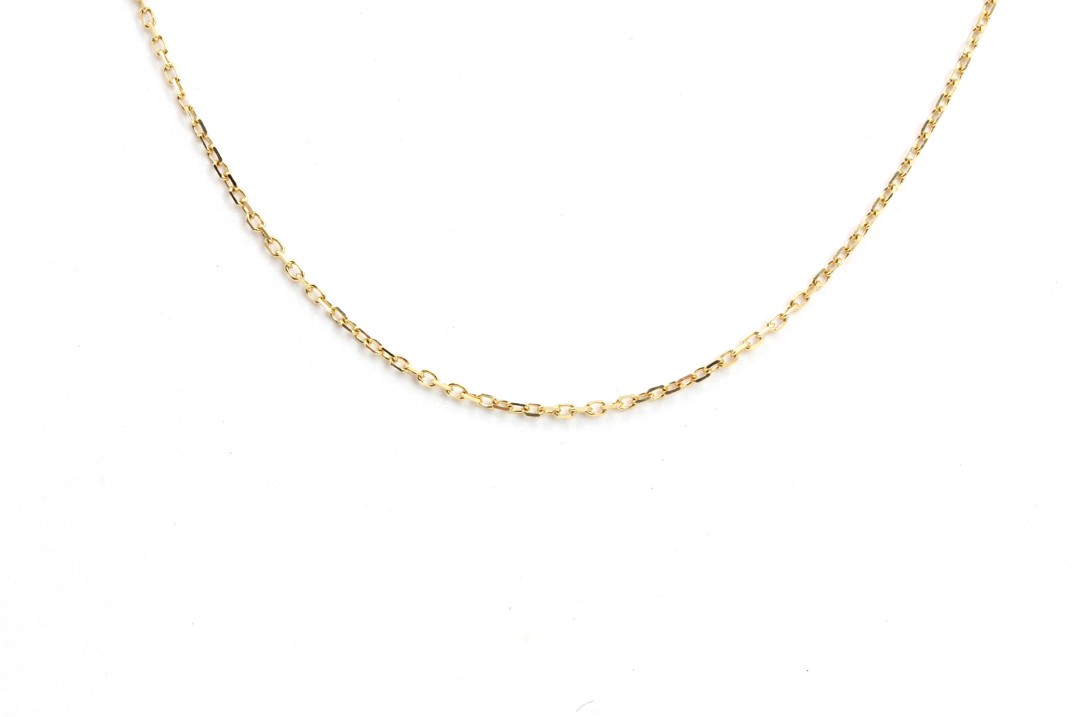 Cable Chain 14k Gold Necklace - 18 inch