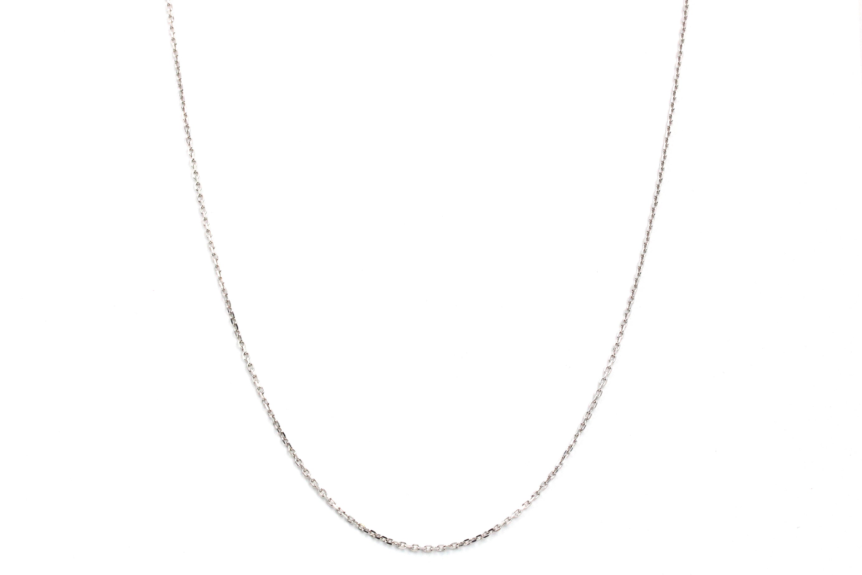Cable Chain Necklace - 14k White Gold - 16 inch