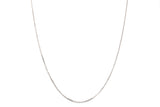 Cable Chain Necklace - 14k White Gold - 16 inch