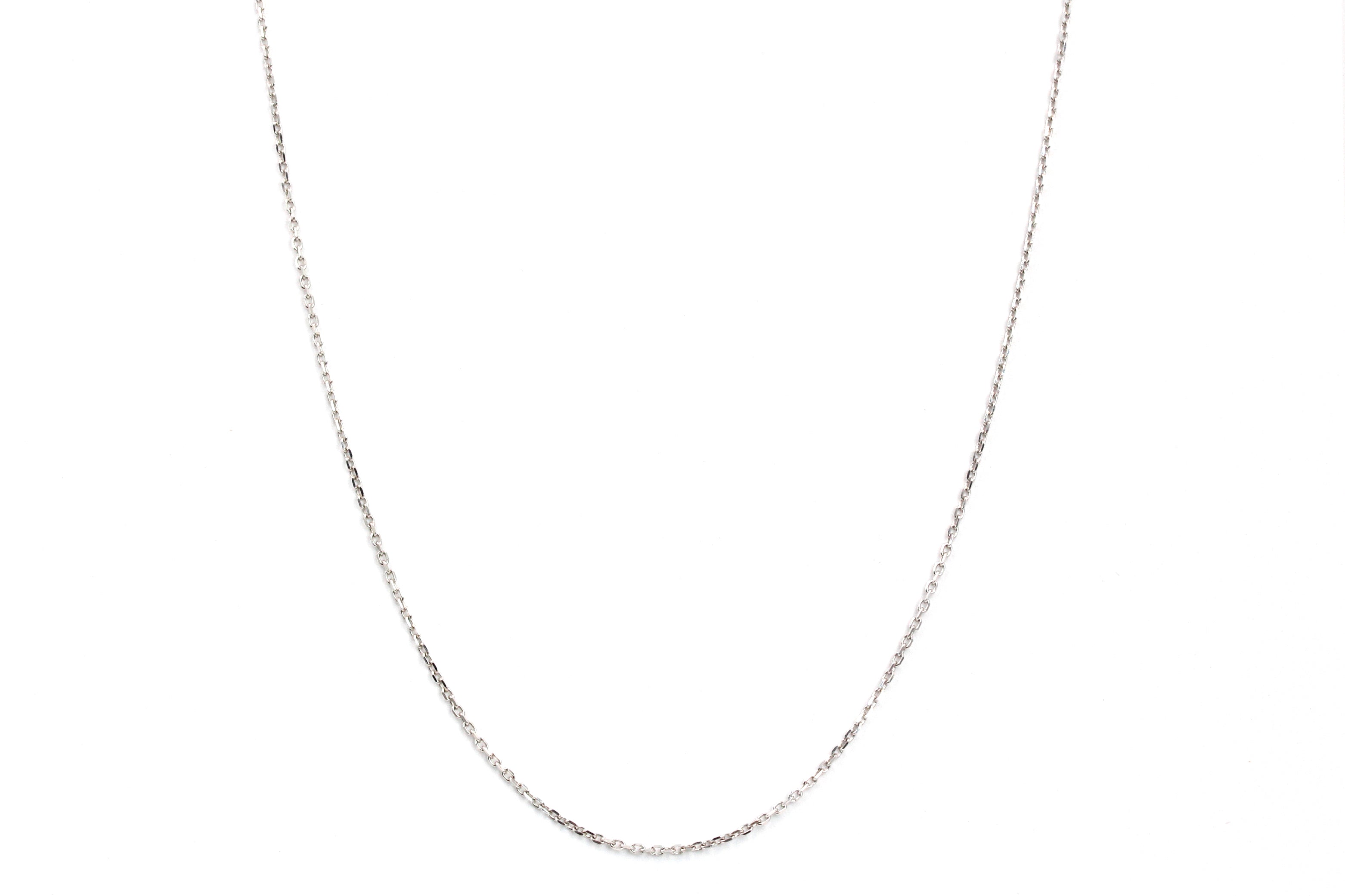Cable Chain Necklace - 14k White Gold - 16 inch
