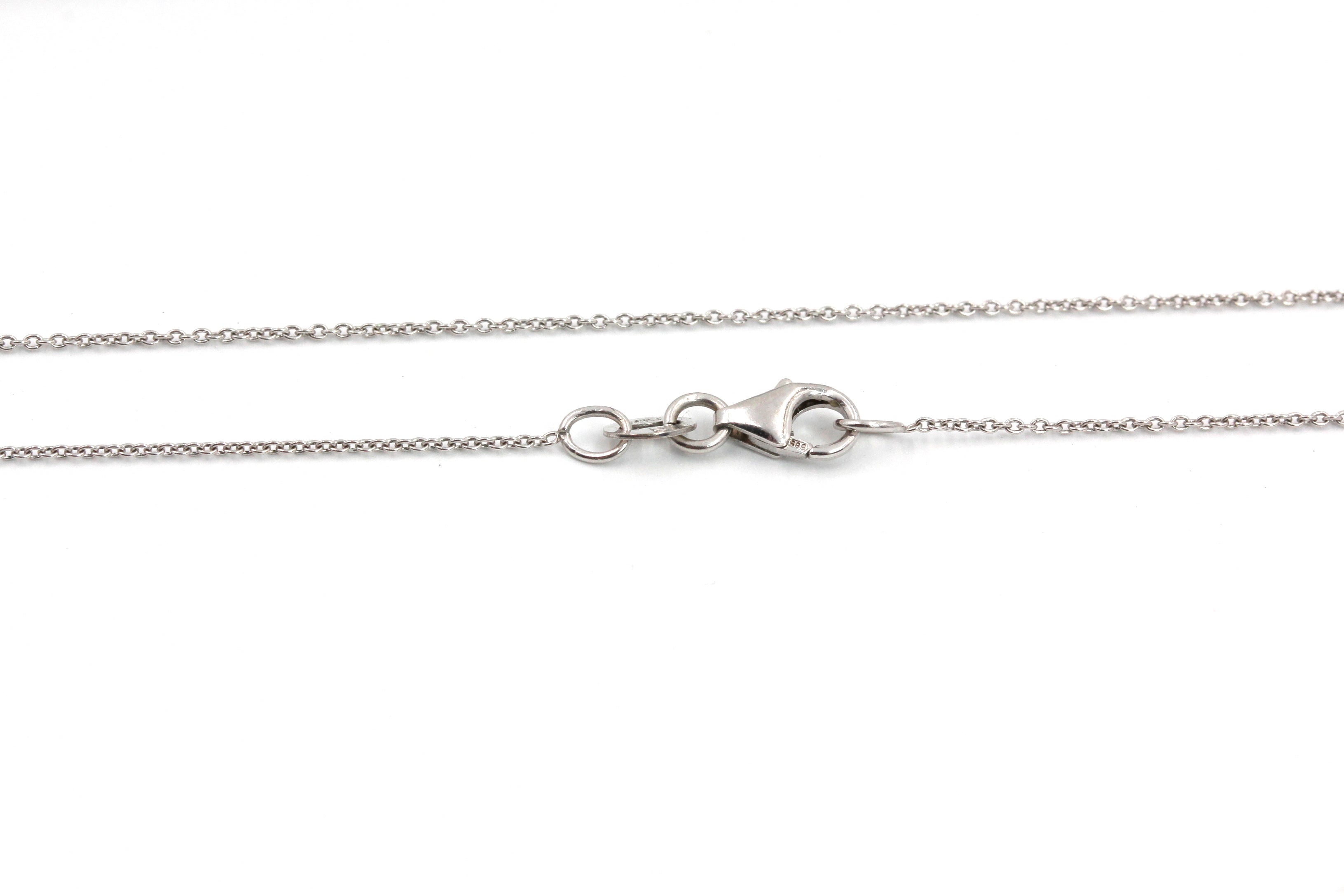 Cable Chain Necklace - 14k White Gold - 18 inch
