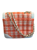 Chanel Vintage Orange Tweed Flap Bag