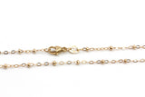 Dainty Bead Fashion Chain - 14k Yellow Gold