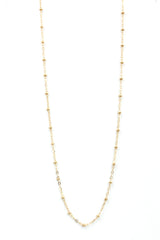 Dainty Bead Fashion Chain - 14k Yellow Gold