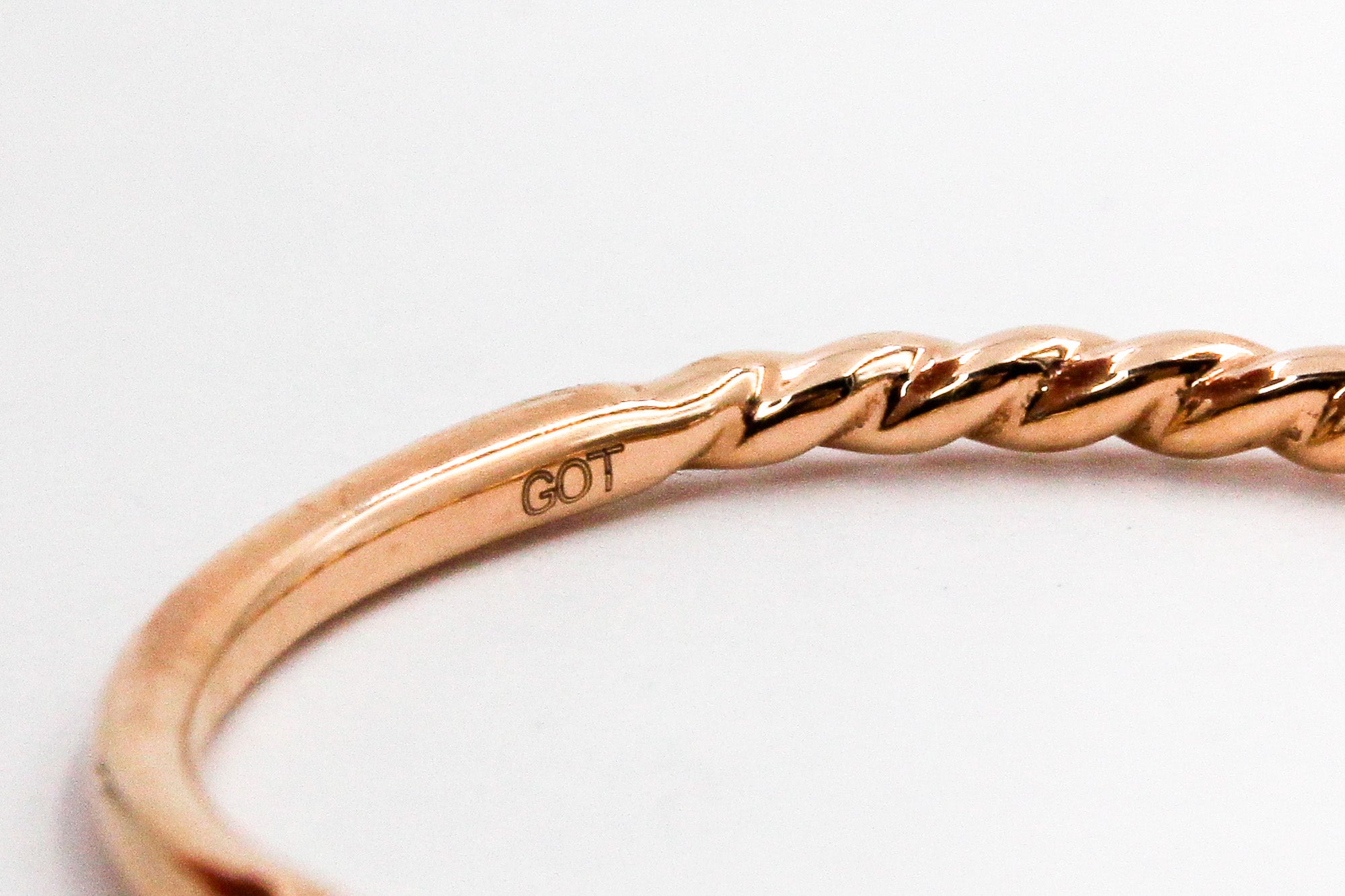 Dainty Baguette Open Ring - 14k Rose Gold - 0.08ctw