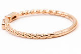 Dainty Baguette Open Ring - 14k Rose Gold - 0.08ctw