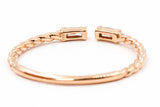 Dainty Baguette Open Ring - 14k Rose Gold - 0.08ctw
