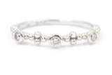 Dainty Bezel Diamond Fashion Ring - 14k White Gold - 0.30ctw