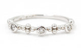 Dainty Bezel Diamond Fashion Ring - 14k White Gold - 0.30ctw
