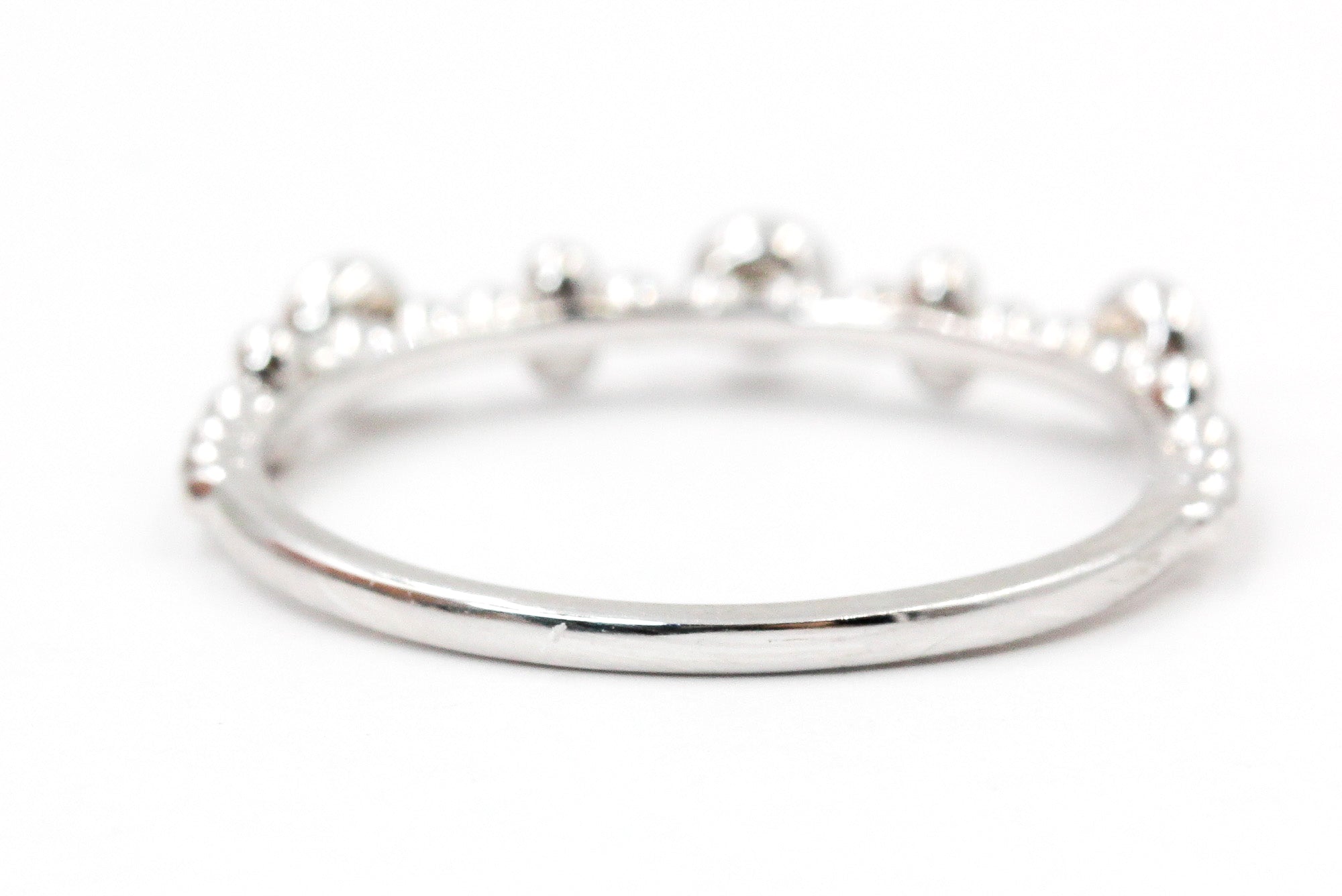 Dainty Bezel Diamond Fashion Ring - 14k White Gold - 0.30ctw