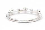 Dainty Bezel Diamond Fashion Ring - 14k White Gold - 0.30ctw