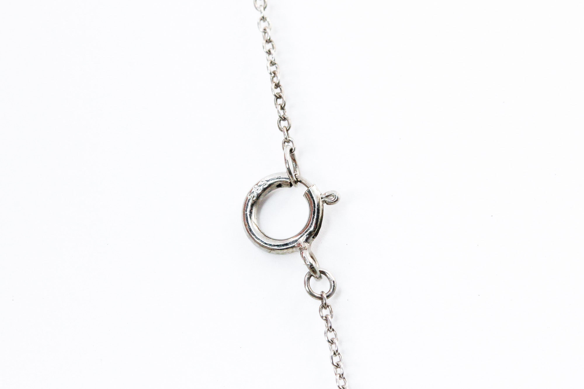 Dainty Bezel Set Diamond Drop Necklace - 14k White Gold - 0.11ctw