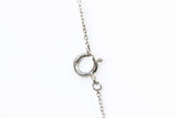Dainty Bezel Set Diamond Drop Necklace - 14k White Gold - 0.11ctw