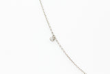 Dainty Bezel Set Diamond Drop Necklace - 14k White Gold - 0.11ctw