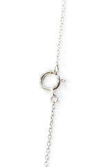 Dainty Bezel Set Diamond Necklace - 14k White Gold - 0.15ctw