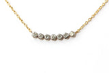 Dainty Bezel Set Diamond Necklace - 14k White Gold - 0.17ctw