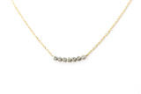 Dainty Bezel Set Diamond Necklace - 14k White Gold - 0.17ctw