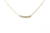 Dainty Bezel Set Diamond Necklace - 14k White Gold - 0.17ctw