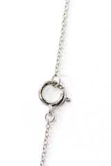 Dainty Bezel Set Diamond Necklace - 14k White Gold - 0.12ctw