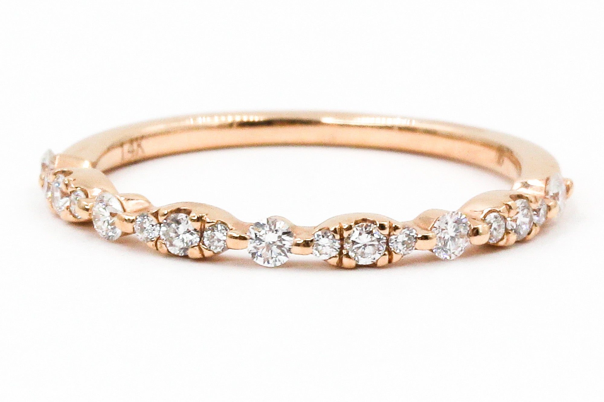Dainty Diamond Band Ring - 14k Rose Gold - 0.25ctw