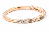Dainty Diamond Band Ring - 14k Rose Gold - 0.25ctw