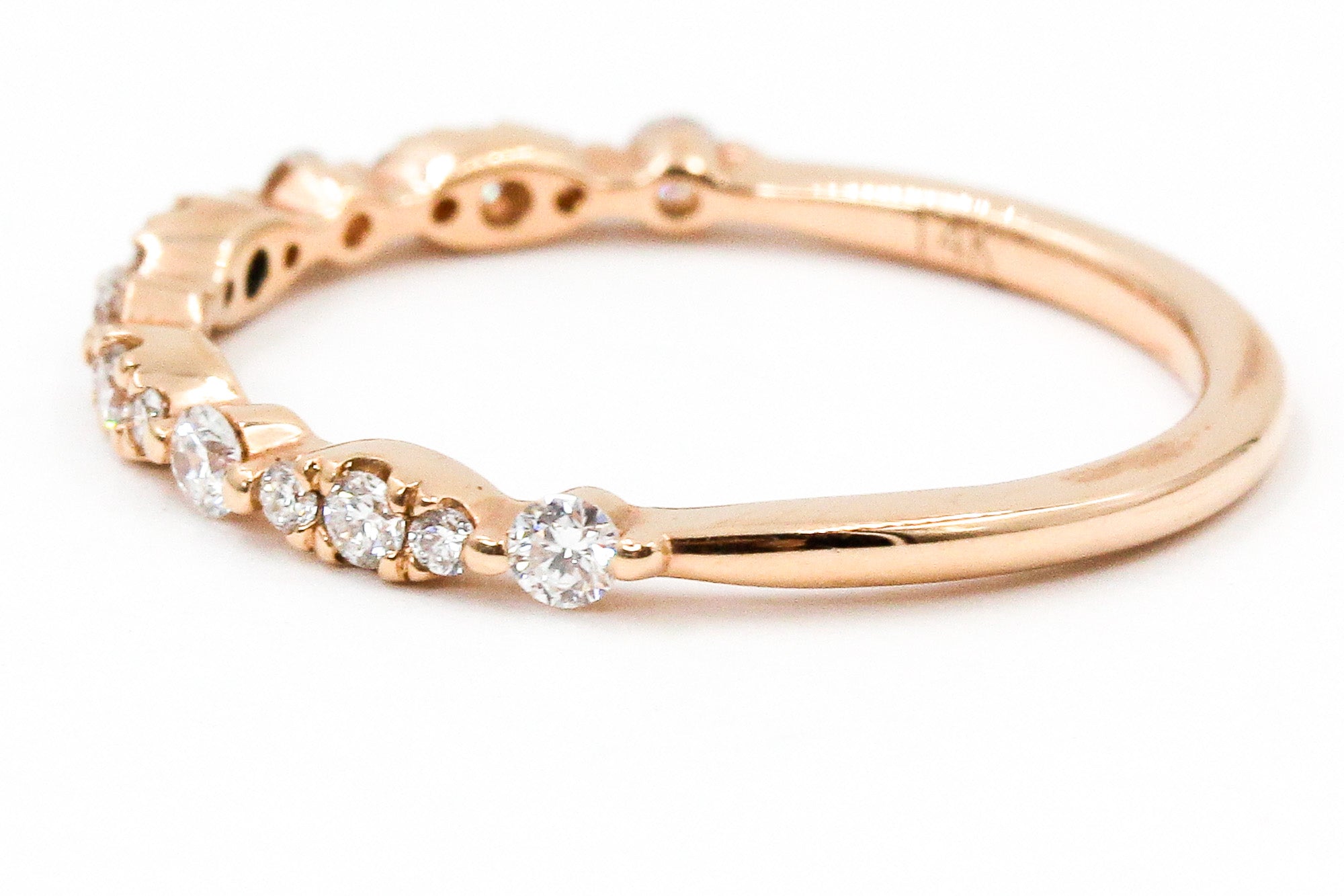 Dainty Diamond Band Ring - 14k Rose Gold - 0.25ctw